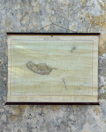 TELA DE MAPA DO ARQUIPÉLAGO DA MADEIRA