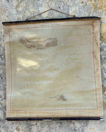 TELA DE MAPA DO GRUPO OTIENTAL DO ARQUIPÉLAGO DOS AÇORES